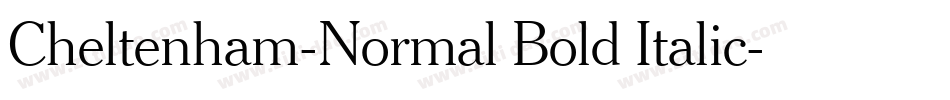 Cheltenham-Normal Bold Italic字体转换